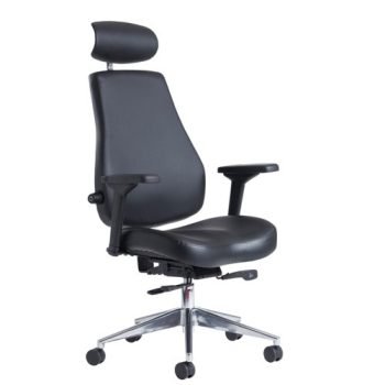Franklin high back 24 hour task chair black faux leather - FRA400K2