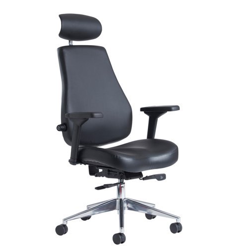 Franklin high back 24 hour task chair black faux leather - FRA400K2