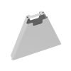 Fuze mass vertical cable riser for intermediate bench leg white - FZCR-WH