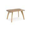 Fuze single desk 1200mm x 800mm with oak legs white underframe oak top - FZ128-WH-O