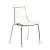 Gecko shell dining stacking chair with chrome legs anthracite - CH8301-AN