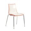 Gecko shell dining stacking chair with chrome legs orange - CH8301-OR