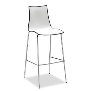 Gecko shell dining stool with chrome legs anthracite - HS8301-AN