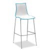 Gecko shell dining stool with chrome legs blue - HS8301-BL