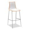 Gecko shell dining stool with chrome legs orange - HS8301-OR