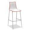 Gecko shell dining stool with chrome legs red - HS8301-RE