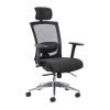 Gemini mesh task chair with adjustable arms and headrest black - GEM302K2