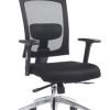 Gemini mesh task chair with adjustable arms black - GEM301K2