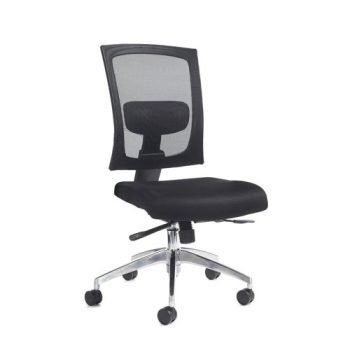 Gemini mesh task chair with no arms black - GEM300K2