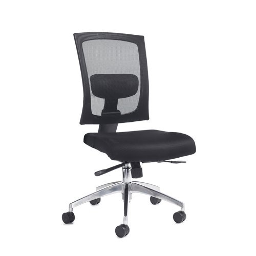 Gemini mesh task chair with no arms black - GEM300K2