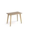 Giza straight desk 1000mm x 600mm with wooden legs oak finish oak top - GZ610-KO