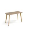 Giza straight desk 1200mm x 600mm with wooden legs oak finish oak top - GZ612-KO