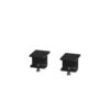 Glazed screen brackets for single Adapt and Fuze desks or runs of single desks (pair) black - AGSBK-K