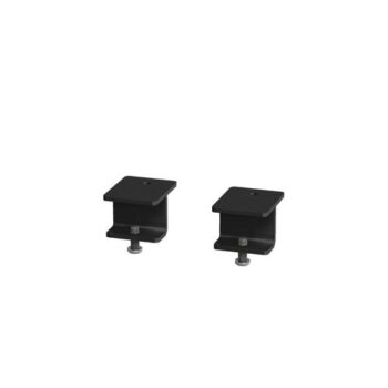 Glazed screen brackets for single Adapt and Fuze desks or runs of single desks (pair) black - AGSBK-K