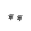 Glazed screen brackets for single Adapt and Fuze desks or runs of single desks (pair) silver - AGSBK-S