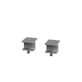 Glazed screen brackets for single Adapt and Fuze desks or runs of single desks (pair) silver - AGSBK-S