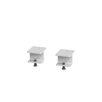 Glazed screen brackets for single Adapt and Fuze desks or runs of single desks (pair) white - AGSBK-WH