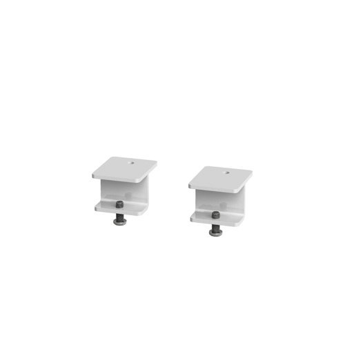 Glazed screen brackets for single Adapt and Fuze desks or runs of single desks (pair) white - AGSBK-WH