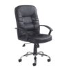 Hertford high back managers chair black leather faced - HER300T1