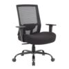 Isla bariatric operator chair with black fabric seat and mesh back - ISL300T1-K