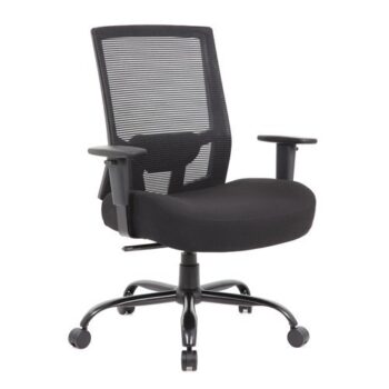 Isla bariatric operator chair with black fabric seat and mesh back - ISL300T1-K
