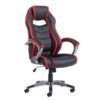 Jensen high back executive chair black and red faux leather - JEN300T1