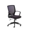 Jonas black mesh back operator chair with black fabric seat and black base - JNS300T1-K