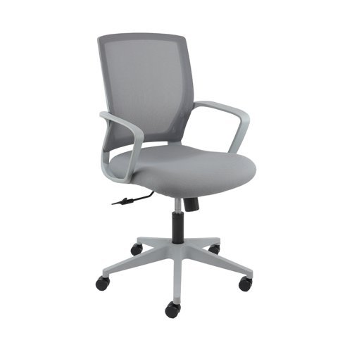 Jonas grey mesh back operator chair with grey fabric seat and grey base - JNS300T1-G