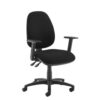 Jota XL fabric back operator chair with adjustable arms black - JH44-000-BLK