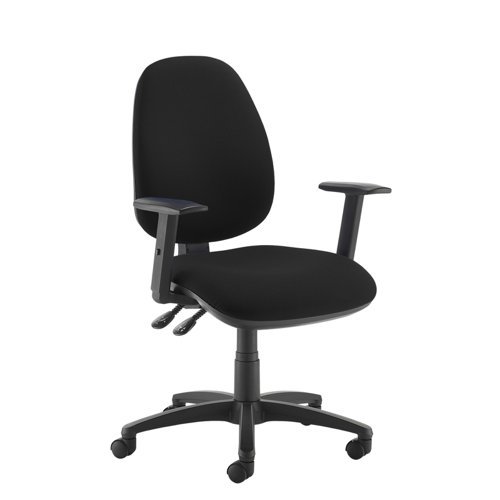 Jota XL fabric back operator chair with adjustable arms black - JH44-000-BLK