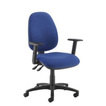 Jota XL fabric back operator chair with adjustable arms blue - JH44-000-BLU
