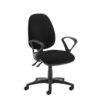 Jota XL fabric back operator chair with fixed arms black - JH43-000-BLK