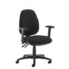 Jota XL fabric back operator chair with folding arms black - JH46-000-BLK