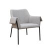 Liana lounge chair with black metal frame light grey - LIA01-LG