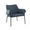 Liana lounge chair with black metal frame mid-blue - LIA01-MB