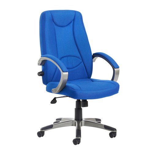 Lucca high back fabric managers chair blue - LUC300T1-B