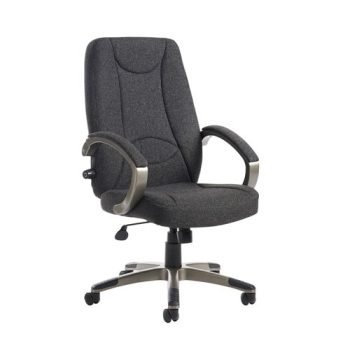 Lucca high back fabric managers chair charcoal - LUC300T1-C