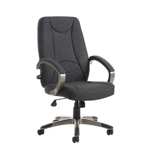 Lucca high back fabric managers chair charcoal - LUC300T1-C