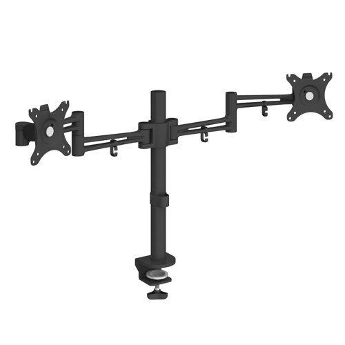 Luna double flat screen monitor arm black - LDMARM-K