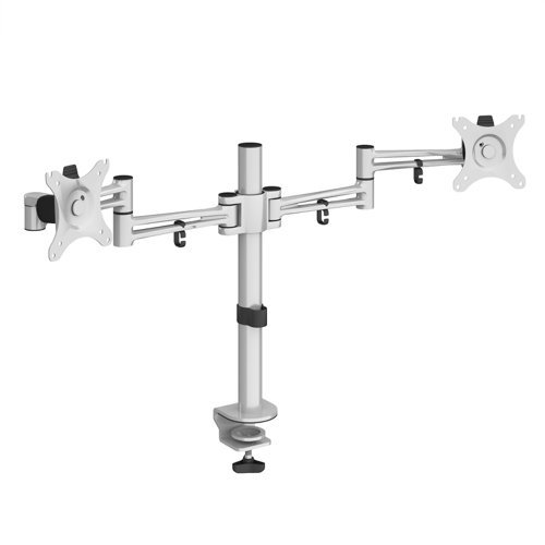 Luna double flat screen monitor arm silver - LDMARM-S