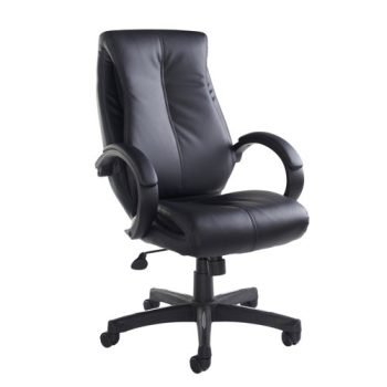 Nantes high back managers chair black faux leather - NAN300T1