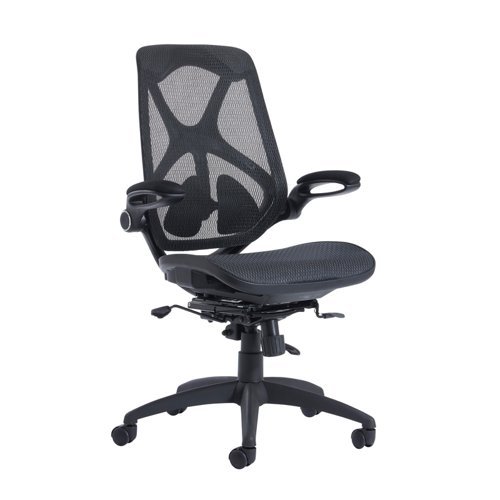 Napier high mesh back operator chair with mesh seat black - NAP300T1