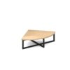 Nera corner unit table 700mm x 700mm with black frame kendal oak - NERA-Q-TABLE-K-KO