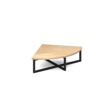 Nera corner unit table 700mm x 700mm with black frame kendal oak - NERA-Q-TABLE-K-KO