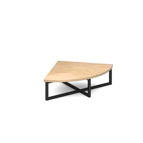 Nera corner unit table 700mm x 700mm with black frame kendal oak - NERA-Q-TABLE-K-KO