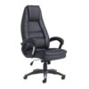 Noble high back managers chair black faux leather - NBO300T1