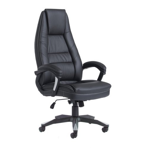 Noble high back managers chair black faux leather - NBO300T1