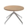 Otis coffee table 600mm diameter with chrome pyramid base kendal oak - OTIS01-CT-KO