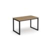 Otto benching solution dining table 1200mm wide  black frame kendal oak top - TAOT1200-K-KO