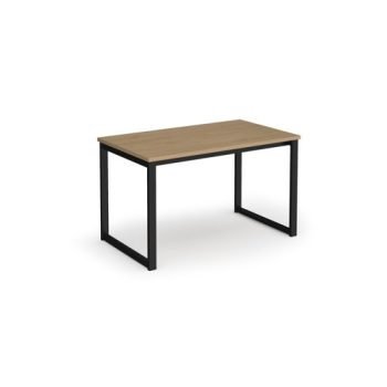 Otto benching solution dining table 1200mm wide black frame kendal oak top - TAOT1200-K-KO